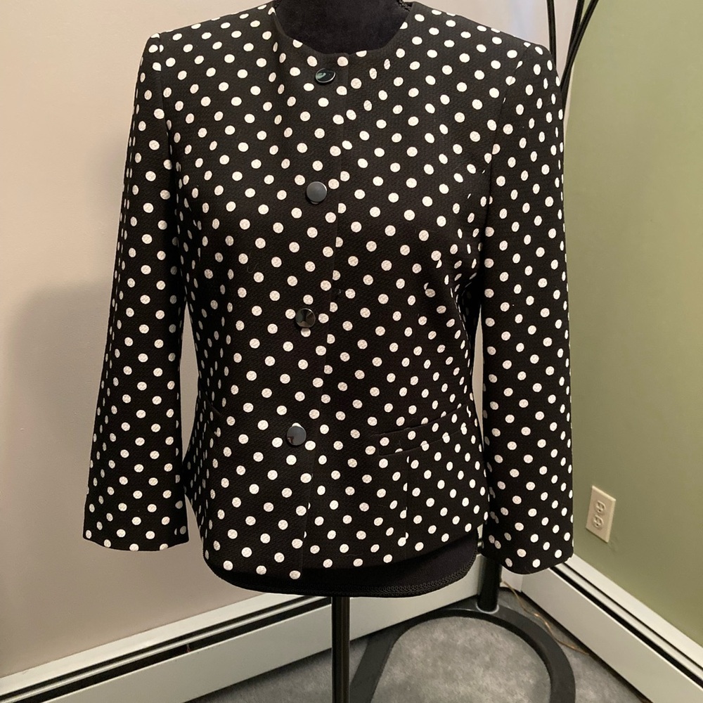 Nine West Black and White Polka Dot Jacket